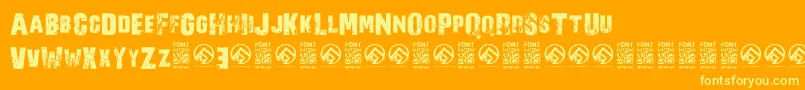 fuente NorverenceRegular – Fuentes Amarillas Sobre Fondo Naranja