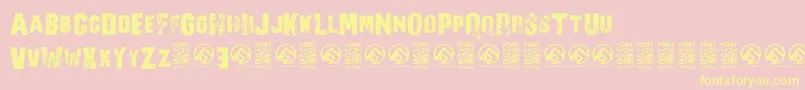 NorverenceRegular Font – Yellow Fonts on Pink Background