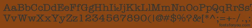 ItcAmericanTypewriterLtMedium Font – Black Fonts on Brown Background