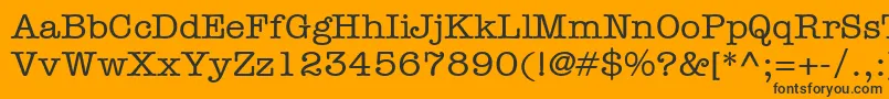 ItcAmericanTypewriterLtMedium Font – Black Fonts on Orange Background