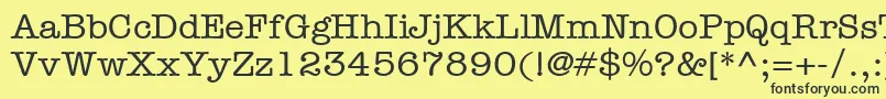 ItcAmericanTypewriterLtMedium Font – Black Fonts on Yellow Background