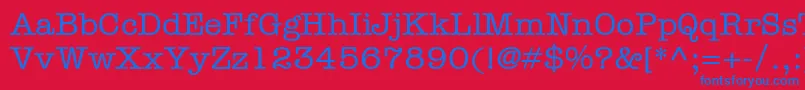 ItcAmericanTypewriterLtMedium Font – Blue Fonts on Red Background