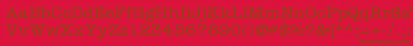 ItcAmericanTypewriterLtMedium Font – Brown Fonts on Red Background
