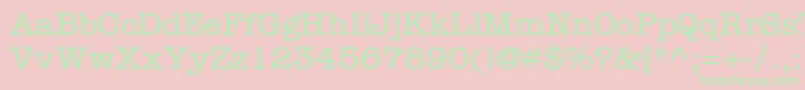 ItcAmericanTypewriterLtMedium Font – Green Fonts on Pink Background