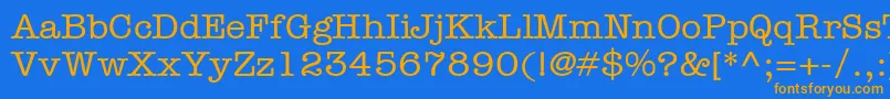 ItcAmericanTypewriterLtMedium Font – Orange Fonts on Blue Background