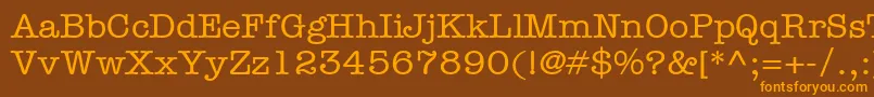 Шрифт ItcAmericanTypewriterLtMedium – оранжевые шрифты на коричневом фоне