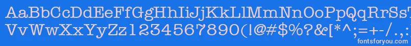 ItcAmericanTypewriterLtMedium Font – Pink Fonts on Blue Background
