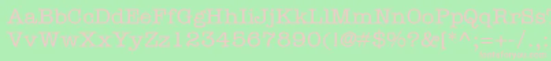 ItcAmericanTypewriterLtMedium Font – Pink Fonts on Green Background