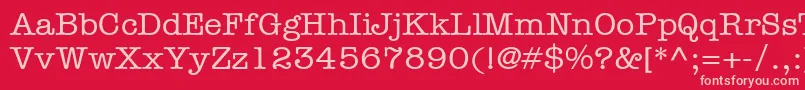 ItcAmericanTypewriterLtMedium Font – Pink Fonts on Red Background