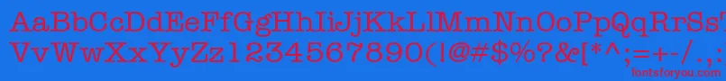 ItcAmericanTypewriterLtMedium Font – Red Fonts on Blue Background