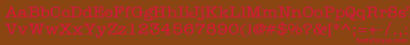 ItcAmericanTypewriterLtMedium Font – Red Fonts on Brown Background