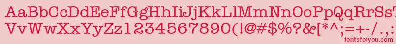 ItcAmericanTypewriterLtMedium Font – Red Fonts on Pink Background