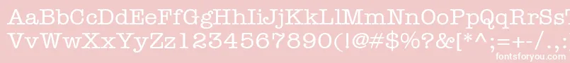 ItcAmericanTypewriterLtMedium Font – White Fonts on Pink Background