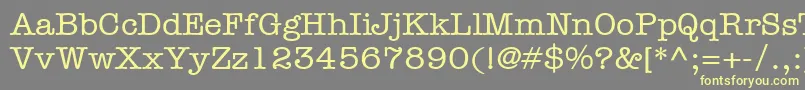 ItcAmericanTypewriterLtMedium Font – Yellow Fonts on Gray Background