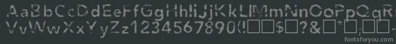 フォントAgendaRegular – 黒い背景に灰色の文字
