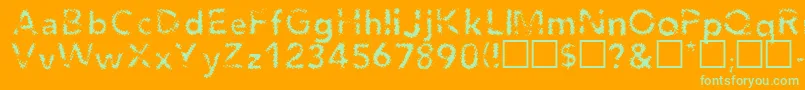 AgendaRegular Font – Green Fonts on Orange Background