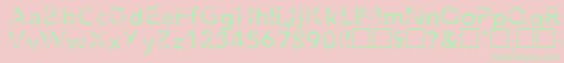 AgendaRegular Font – Green Fonts on Pink Background