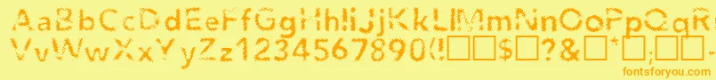 AgendaRegular Font – Orange Fonts on Yellow Background