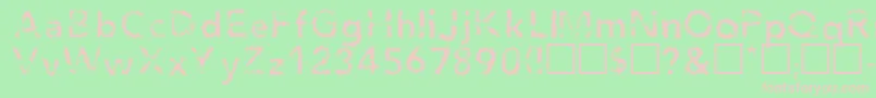 AgendaRegular Font – Pink Fonts on Green Background