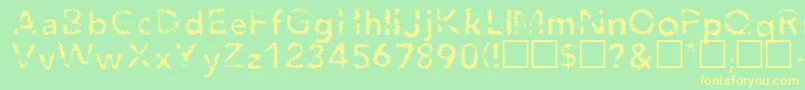 AgendaRegular Font – Yellow Fonts on Green Background