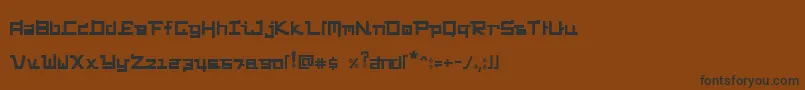 FunkyChunky Font – Black Fonts on Brown Background