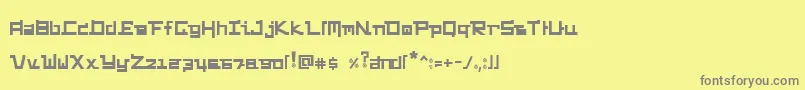 FunkyChunky Font – Gray Fonts on Yellow Background