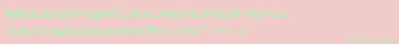 FunkyChunky Font – Green Fonts on Pink Background