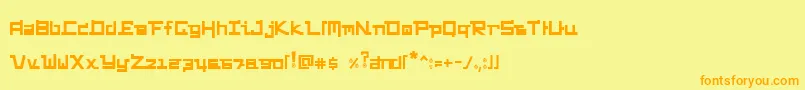 FunkyChunky Font – Orange Fonts on Yellow Background