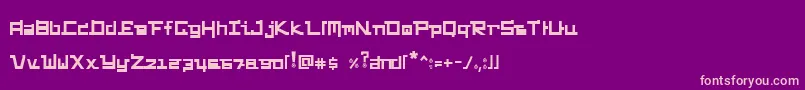 FunkyChunky Font – Pink Fonts on Purple Background