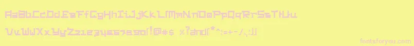 FunkyChunky Font – Pink Fonts on Yellow Background
