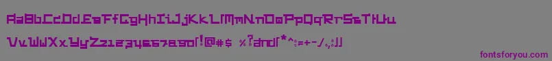 FunkyChunky Font – Purple Fonts on Gray Background
