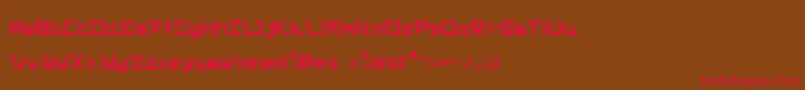 FunkyChunky Font – Red Fonts on Brown Background