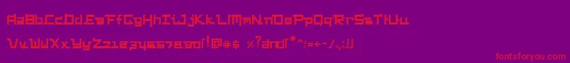 Шрифт FunkyChunky – красные шрифты на фиолетовом фоне