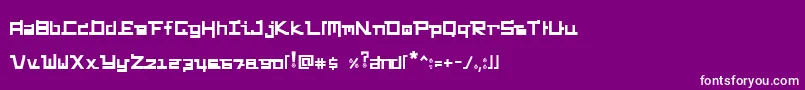 FunkyChunky Font – White Fonts on Purple Background