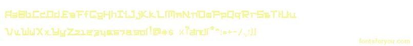 FunkyChunky Font – Yellow Fonts on White Background