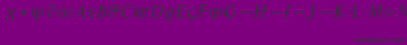 Police LucidaBrightMathItalic – polices noires sur fond violet