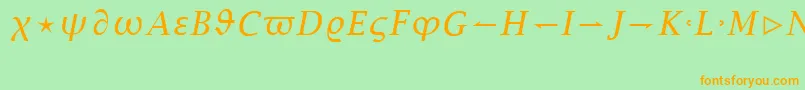 fuente LucidaBrightMathItalic – Fuentes Naranjas Sobre Fondo Verde