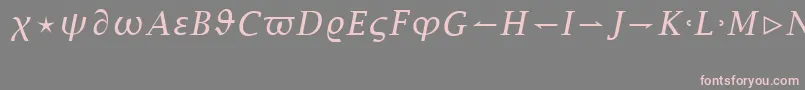 LucidaBrightMathItalic Font – Pink Fonts on Gray Background