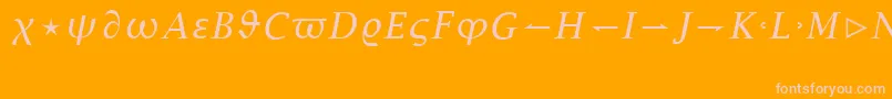 LucidaBrightMathItalic Font – Pink Fonts on Orange Background