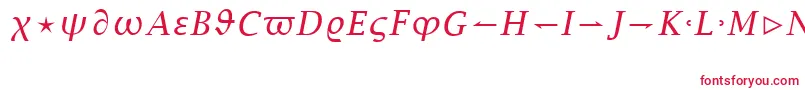 Шрифт LucidaBrightMathItalic – красные шрифты на белом фоне