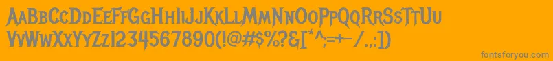 MetalmaniaRegular Font – Gray Fonts on Orange Background