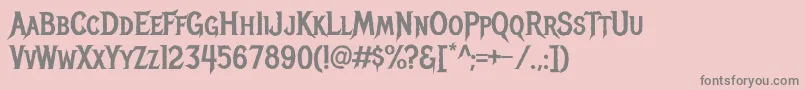 MetalmaniaRegular Font – Gray Fonts on Pink Background