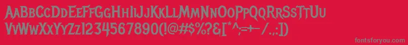MetalmaniaRegular Font – Gray Fonts on Red Background
