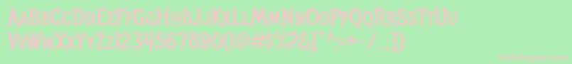 MetalmaniaRegular Font – Pink Fonts on Green Background