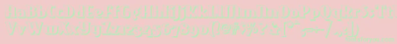 East Market Two Nf Font – Green Fonts on Pink Background