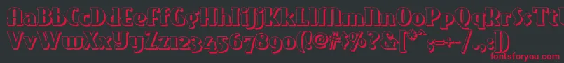 East Market Two Nf Font – Red Fonts on Black Background