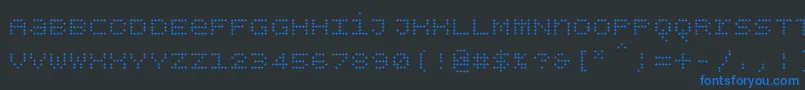 Шрифт Bpdotsunicaseplus – синие шрифты на чёрном фоне