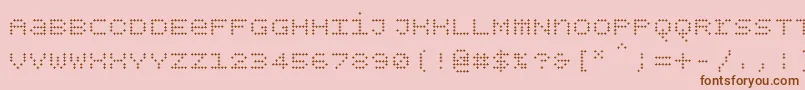 Bpdotsunicaseplus Font – Brown Fonts on Pink Background