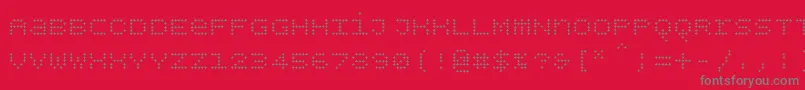 Bpdotsunicaseplus Font – Gray Fonts on Red Background