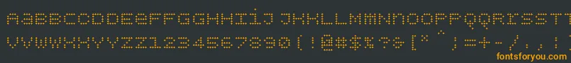 Шрифт Bpdotsunicaseplus – оранжевые шрифты на чёрном фоне
